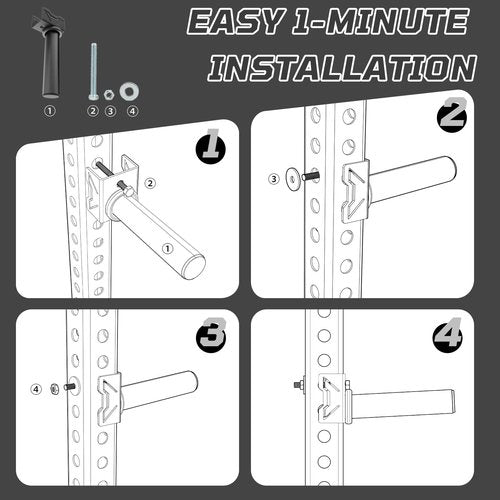Lights Mountain Weight Plate Holder for Power Rack – Choose 2×2 or 3×3 Uprights – Fits 5/8" to 1" Hole Diameter, Heavy-Duty Steel Plate Storage Pegs, Bolt-On Design, Pair（2x2）