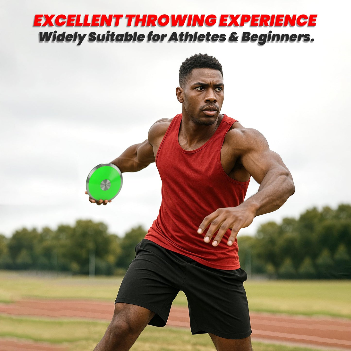 1 kg Sports Training Discus 2 Pcs for Girls Boys School Track and Field, 1kg Nylon Discus with Steel Rim and Center, Men Women Discuses Outdoor Practice Throwing (Green)