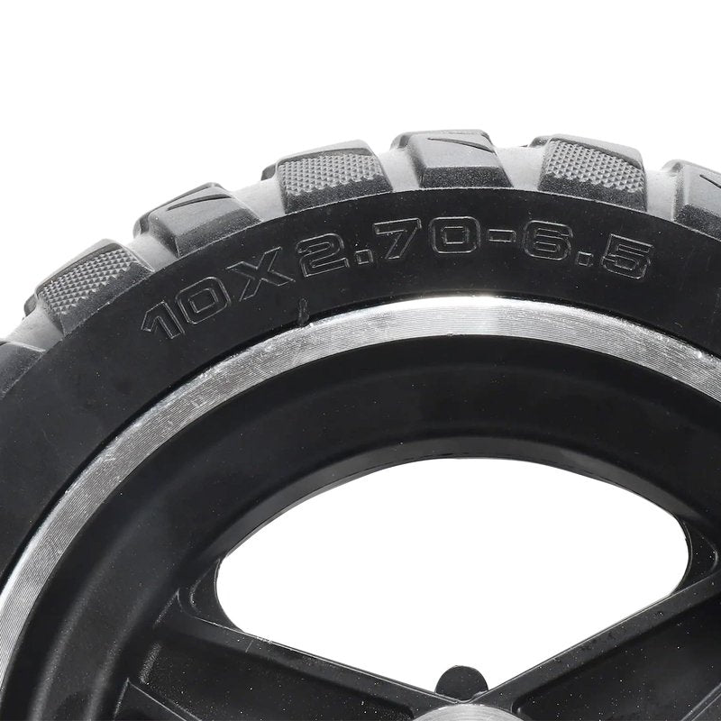 10x2.70-6.5 Solid Tire, 10 Inch Electric Scooter Solid Wheel Puncture-Proof Tire Replacement for Evercross H5 70/65-6.5 Electric Scooter Super-Grip Replacement Wheel