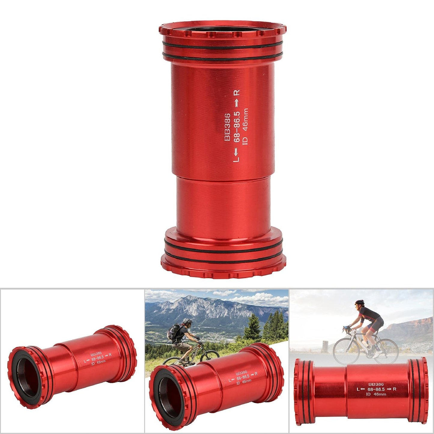 Shipenophy BB386 EVO PF30 High durability BB386 EVO PF30 Alloy Frame Bottom Bracket Accessory for Home Entertainment for School Sports(red)