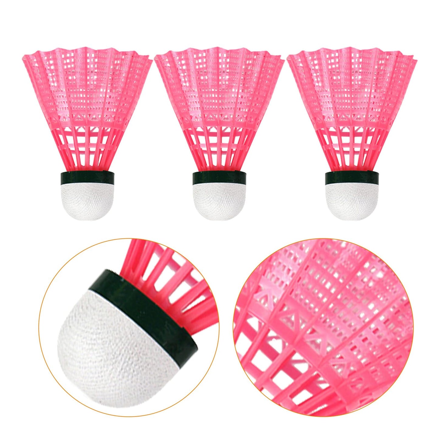BIUDECO 6-Pack Badminton Shuttlecocks for Indoor Outdoor Play Durable Nylon Birdies for School Training Exercise Fitness Activities