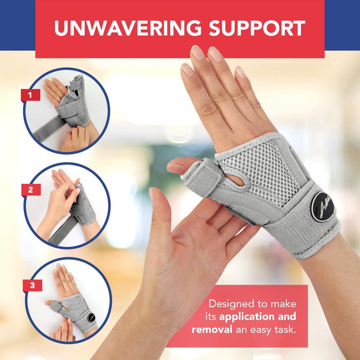 Dr. Arthritis Thumb Brace, Medical Thumb Splint Right & Left Hand, Wrist, Thumb Support, Thumb Spica Splint, Thumb Support for Arthritis (Grey - Single, Thumb Brace)