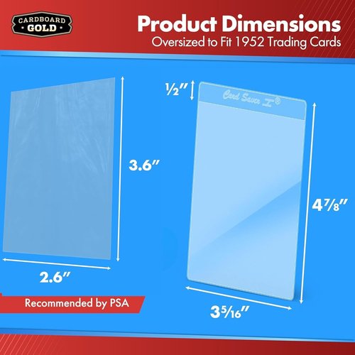 Cardboard Gold Card Saver 1 - 50 Count Semi-Rigid Card Holders | PSA-Approved Trading Card Protectors