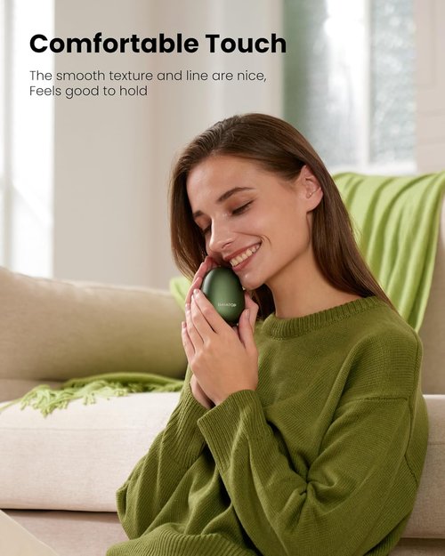 Gaiatop Rechargeable Hand Warmers - Fast Heating 3 Settings | Portable Avocado Shape, 2 Pack