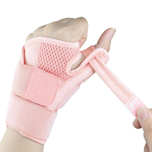 Tianhengyi Thumb Brace, Thumb Spica Splint for Right Hand or Left Hand for Arthritis Pain & Support, Trigger Thumb Splint and Stabilizer for Carpal Tunnel Pain Relief, Tendonitis, Sprain, Pink