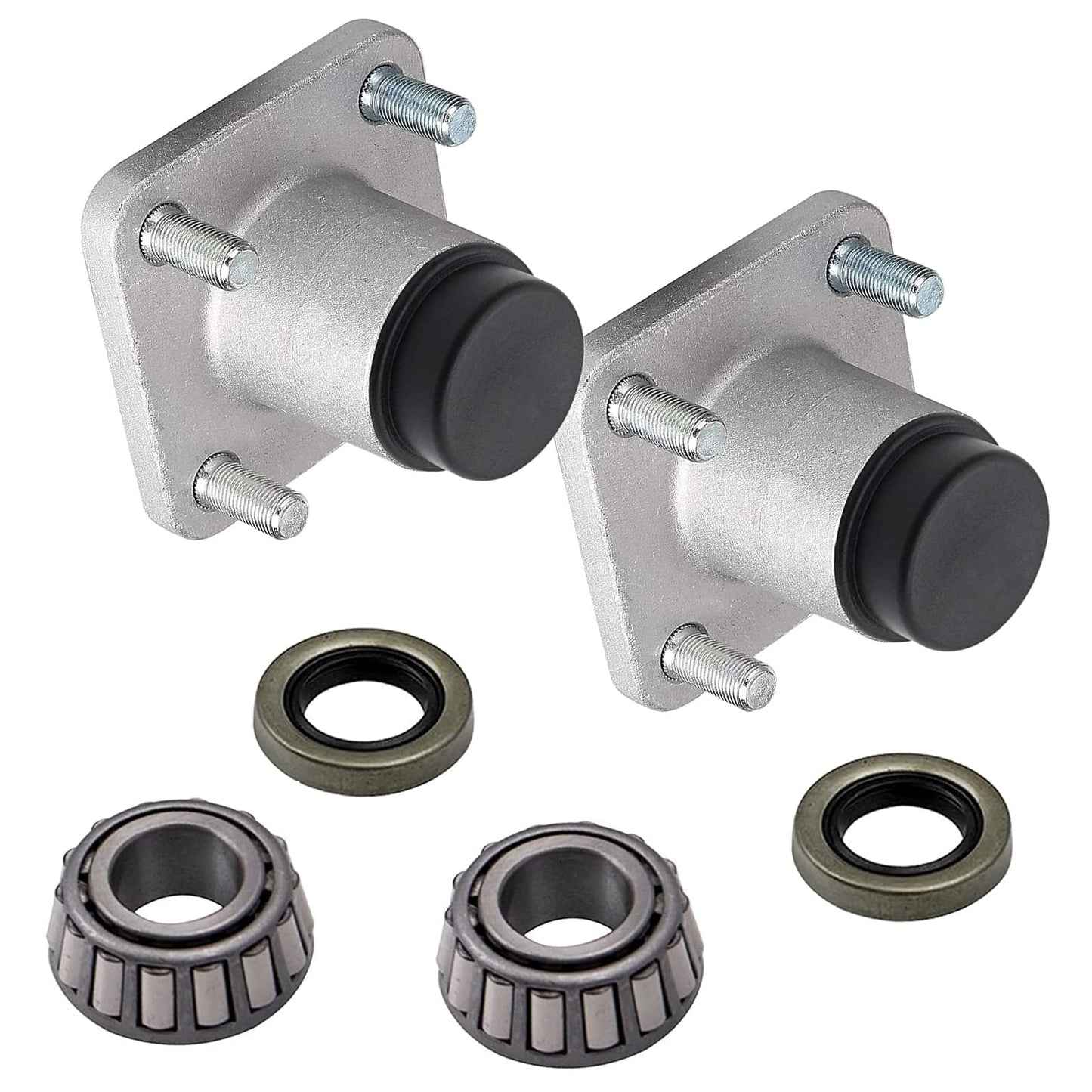 LEAPGOMAX Golf Cart Front Wheel Hub Assembly with Hub Bearing/Oil Seal/Nuts/Dust Cover for EZGO PDS&TXT/Medalist Gas & Electric 2001-Up, Replace OEM# 70895G01, L44643(Pack of 2)