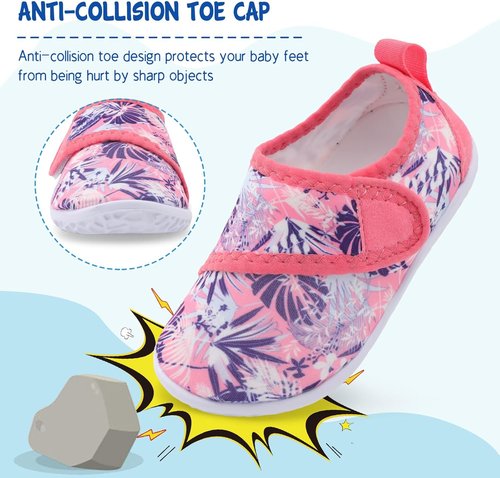 LeIsfIt Toddler Water Shoes - Breathable Quick-Dry Aqua Socks for Kids | Ideal for Beach & Pool