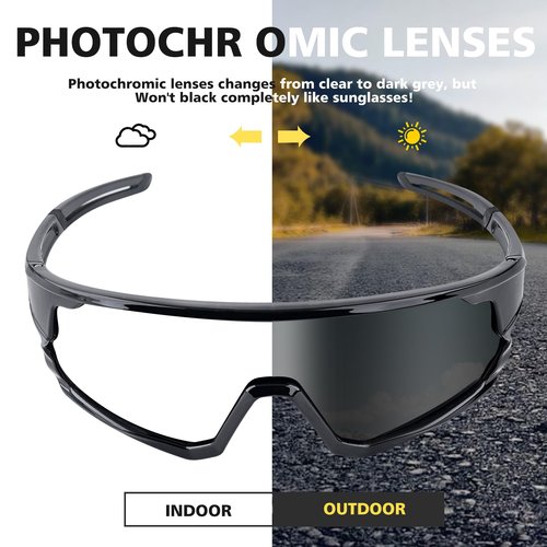 GGBuy Cycling Glasses Sunglasses UV400 Polarized Sports Sunglasses Wrap around Impact Resistance Ideal for Cycling Running Outdoor for Man and Women
