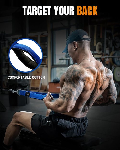 MANUEKLEAR Tricep Rope Cable Attachment - Enhanced Range of Motion for Push Downs & Face Pulls