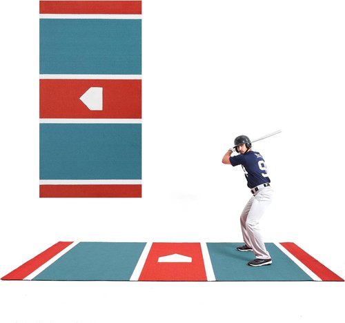GSK Baseball Hitting Mat - Dual Color Turf Batting Practice Mats | 6x12 FT & 3.8x10 FT Sizes