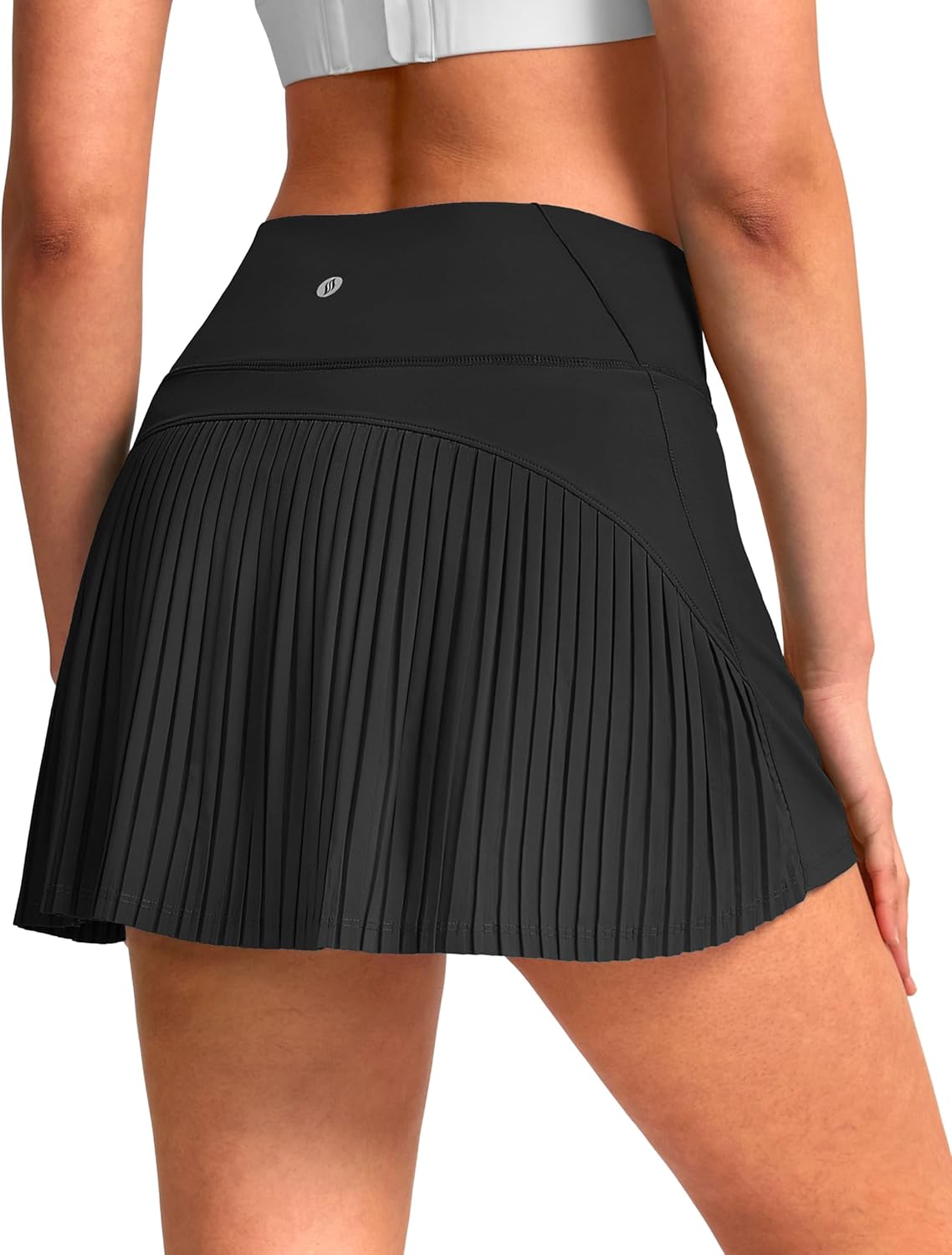 SANTINY 14" Tennis Skirt - Women's Pleated High-Waisted Skort with Built-In Shorts for Golf & Athletics