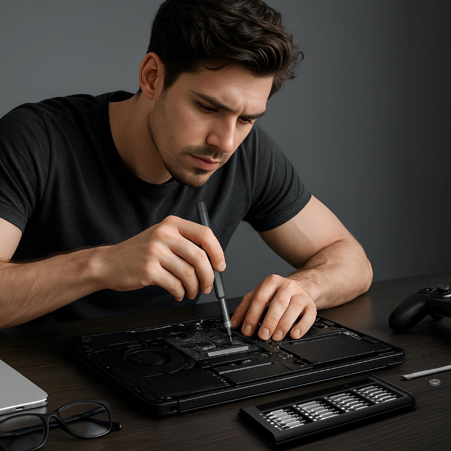 SHARDEN Precision Screwdriver Set, 60 in 1 Screw Driver Set Kit with Torx, Phillips, Flathead, Mini Repair Tools Kit for Laptop, Phone, MacBook, Computer, Electronics, Glasses, Watch