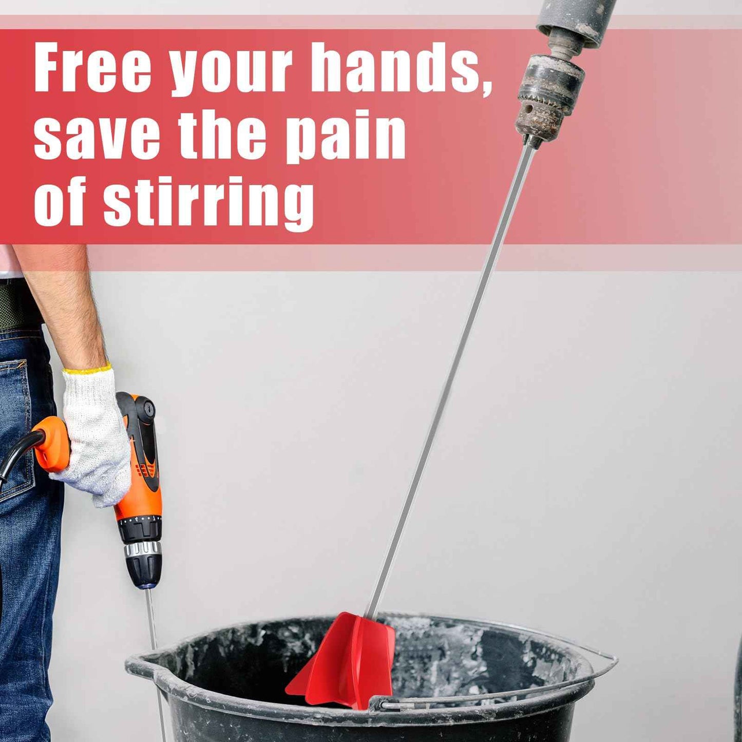 Loosh 6 Pcs 11 Inch Paint Stirrer for Drill, Paint Mixer Attachment, Helix Epoxy Mixer for Concrete Resin Silicone Stirrer Paddle Works with Most Drills