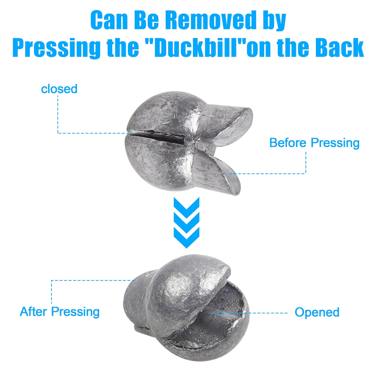 Split Shot Sinker Fishing Weights, 135pcs Removable Round Split Shot Fishing Line Sinkers Clip On Weights for Freshwater Saltwater Fishing