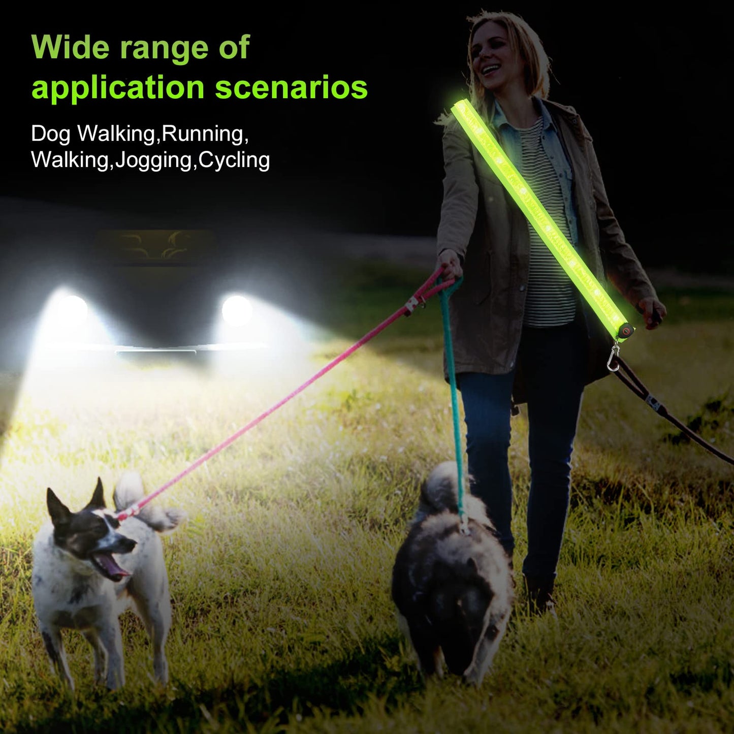 Luminous Single Room With Led Safety Shoulder Strap, Night Running And Cycling Single Shoulder Strap For Men And Women, Suitable For Night Walking, Running, Cycling, Jogging, Etc. (Fluorescent Green)