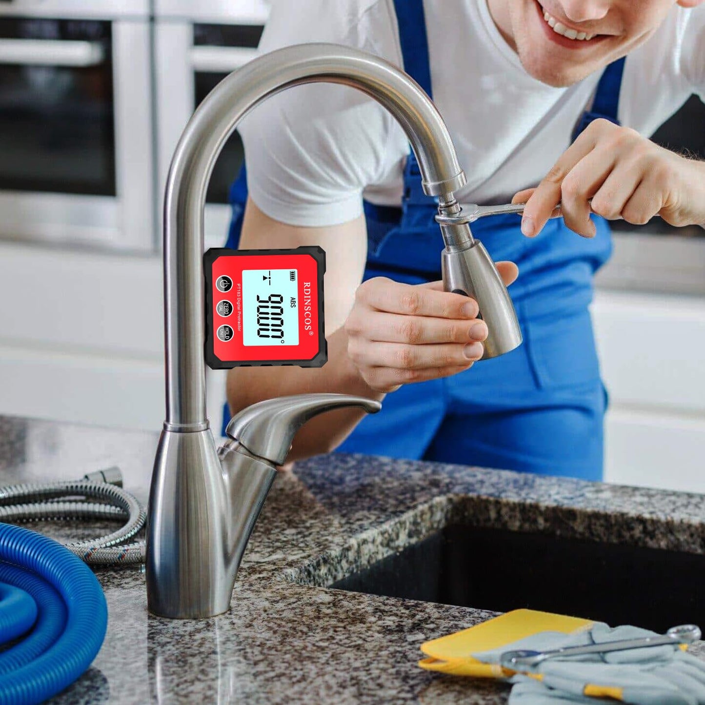 Rechargeable Digital Angle Finder Magnetic Table Saw Angle Finder Tool Inclinometer -4 of 90 Degree Finder Angle Cube Digital Protractor Bevel Gauge for Woodworking Micro Jig (PT183)