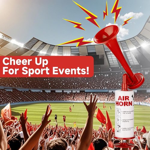 BANHAO Handheld Air Horn - Loud Aluminum Noise Maker for Safety at Sports Events & Boats