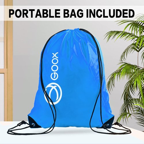 GOOX Outdoor Roundnet Game Set - Includes 3 Balls, Carrying Bag & Strip Light | Perfect for Family Fun at Beach, Lawn & Park