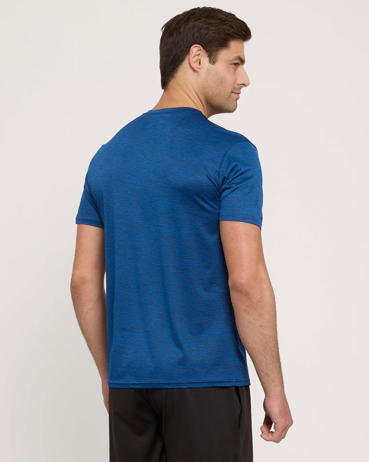 Real Essentials Men's Dry-Fit Short Sleeve Crew Neck T-Shirts - 5 Pack Athletic Workout Tees