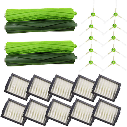 24PK Replacement Parts Kit Compatible with iRobot Roomba E & I & J Series i1 i3 i4 i5 i6 i7 i8 J7 J5 J6 J8 J9 Plus E5 E6 Vacuum,Including 2 Main Brushes & 10 Filters & 10 Side Brushes