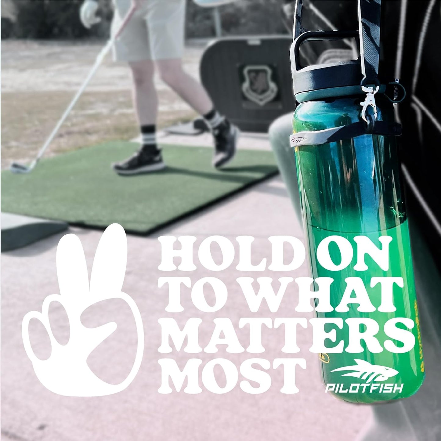 Pilotfish Water Bottle Strap - Heavy Duty Handle for Most Bottle Sizes | Dishwasher Safe with Removable Clips