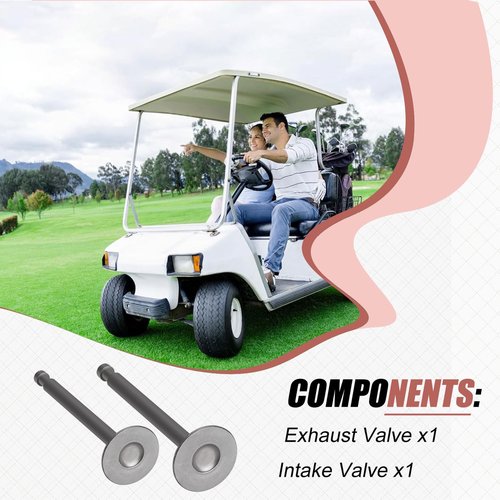 Exhaust & Intake Valve Set for Club Car 4 Cycle Gas Golf Cart 341cc Engine 1984-1991 1012513 1012514