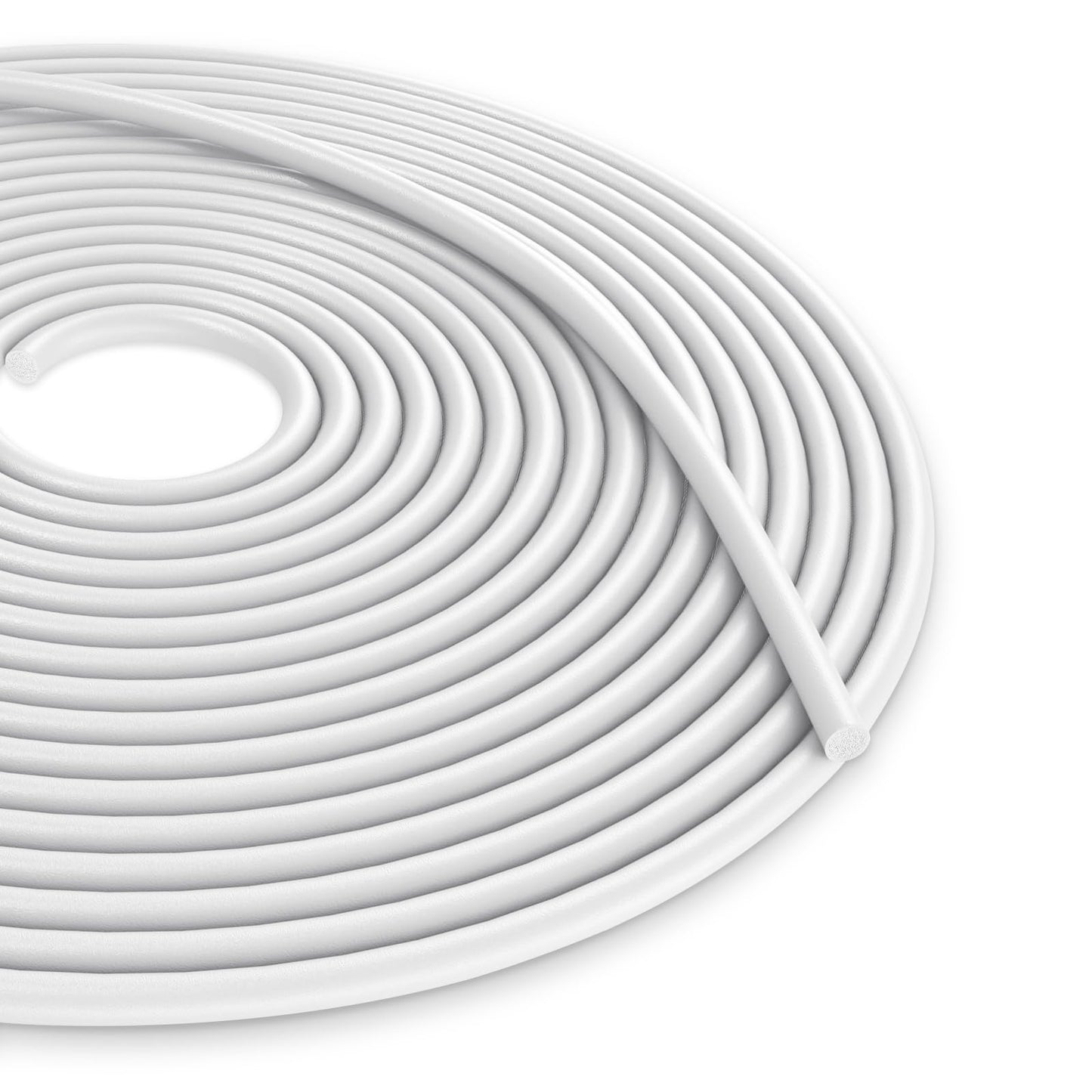 10FT Backer Rod 3/8 Inch Diameter Rubber Caulk Concrete Expansion Joint Filler White Saver Weather Strip Seal for Gaps and Joints Concrete Filling (3/8 Inch x 10FT)