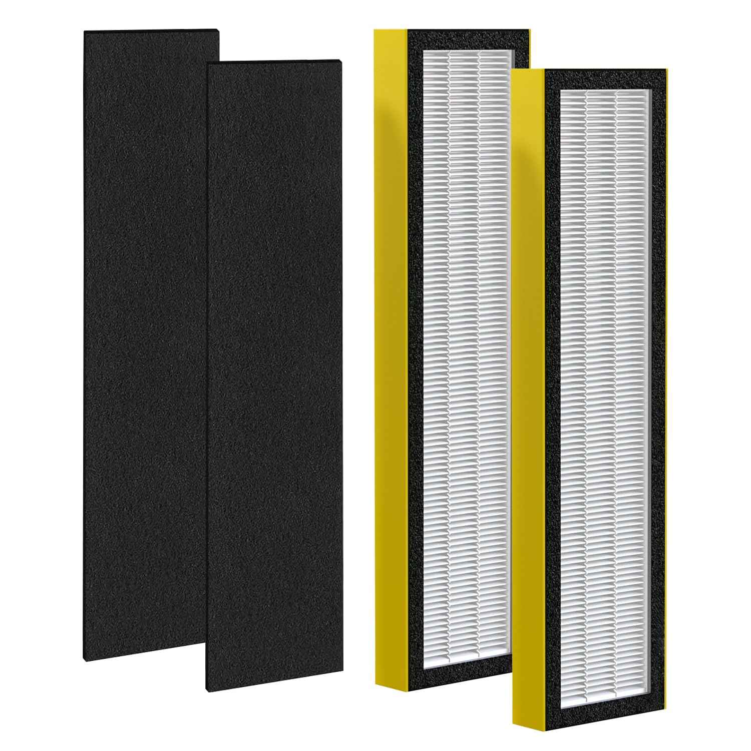 2 pack FLT5000 replacement filter c for Compatible with FLT5000 Filter C AC5000, AC5000E, AC5250PT, AC5350B, AC5350BCA, AC5350W, AC5300B, CDAP5500B, AP2800CA (Yellow)