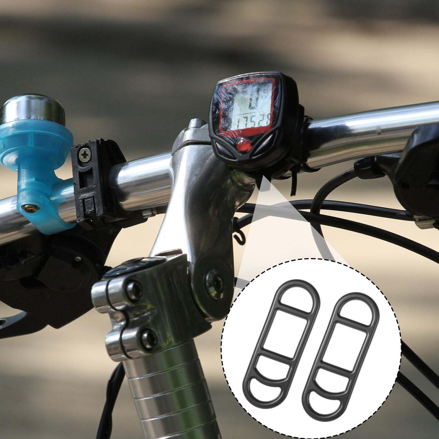 Exircy 12 Pcs Bicycle Rubber Strap Bicycle Light Silicone Straps Bike Rubber Strap Bike Mount Bicycles Light Band for Flashlight Handlebar Set Cell Phones Speaker Holder (Black)