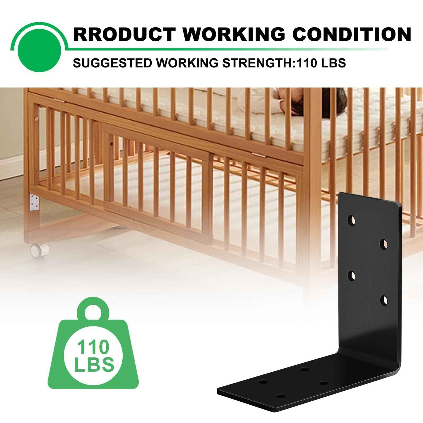 Andorm 8 Pack L Brackets 3x3 for Wood Framing, Heavy Duty Corner Angle, Corner Brace 90 Degree Iron Bracket for Wood Beam with Holes Outdoor Black