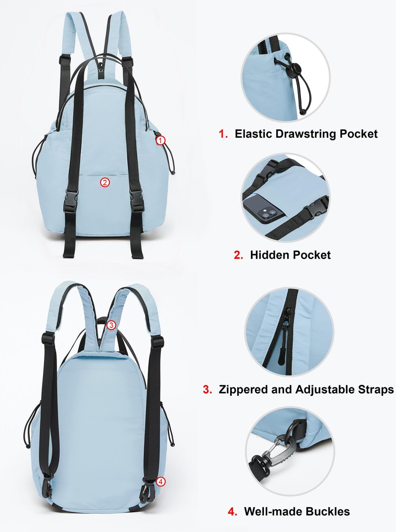 THE GYM PEOPLE Lightweight Mini Backpacks Womens Waterproof Travel Daypack Small Cute Crossbody Sling Bags