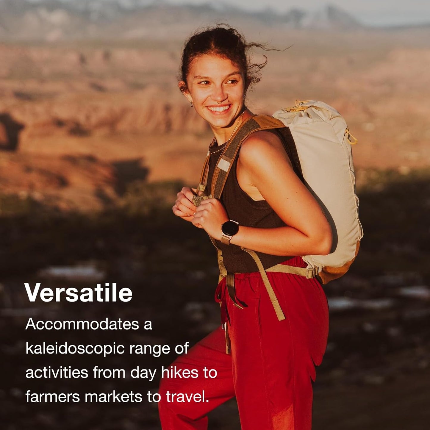 Osprey Daylite Cinch Backpack - Lightweight Travel Bag for Hiking & Festivals | Porcelain Orange