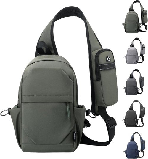 BIRDDIE Anti-Theft Crossbody Sling Bag - Versatile Casual Shoulder Backpack for Hiking & Travel