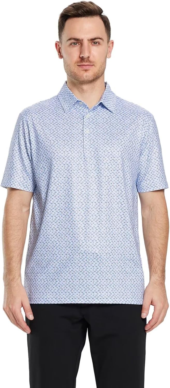Skiennix Men's Golf Polo Shirt - Moisture-Wicking Short Sleeve Performance Tee | Casual Athletic Fit