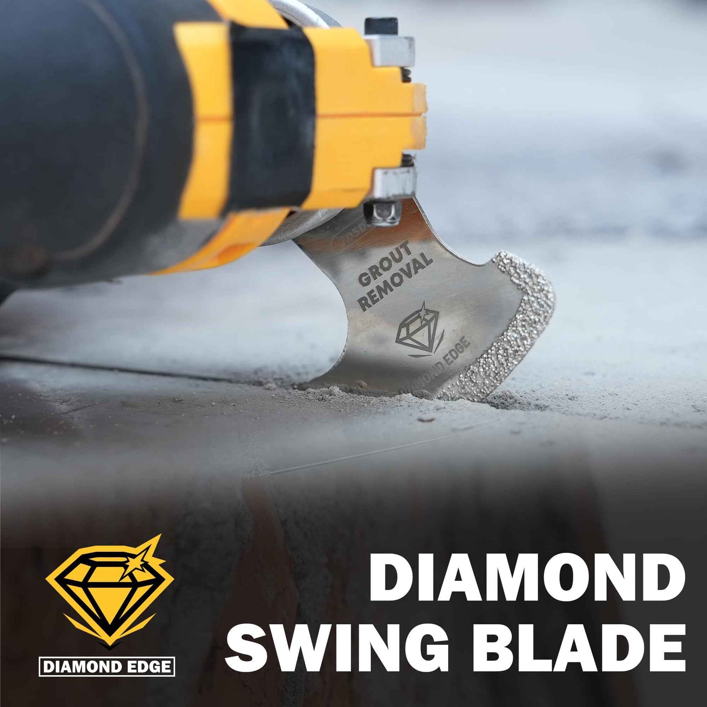 Diamond Oscillating Multi Tool Blades 5 Pcs Set, Precise & Clean Cutting for Grout Removal, Cleaning Mortar