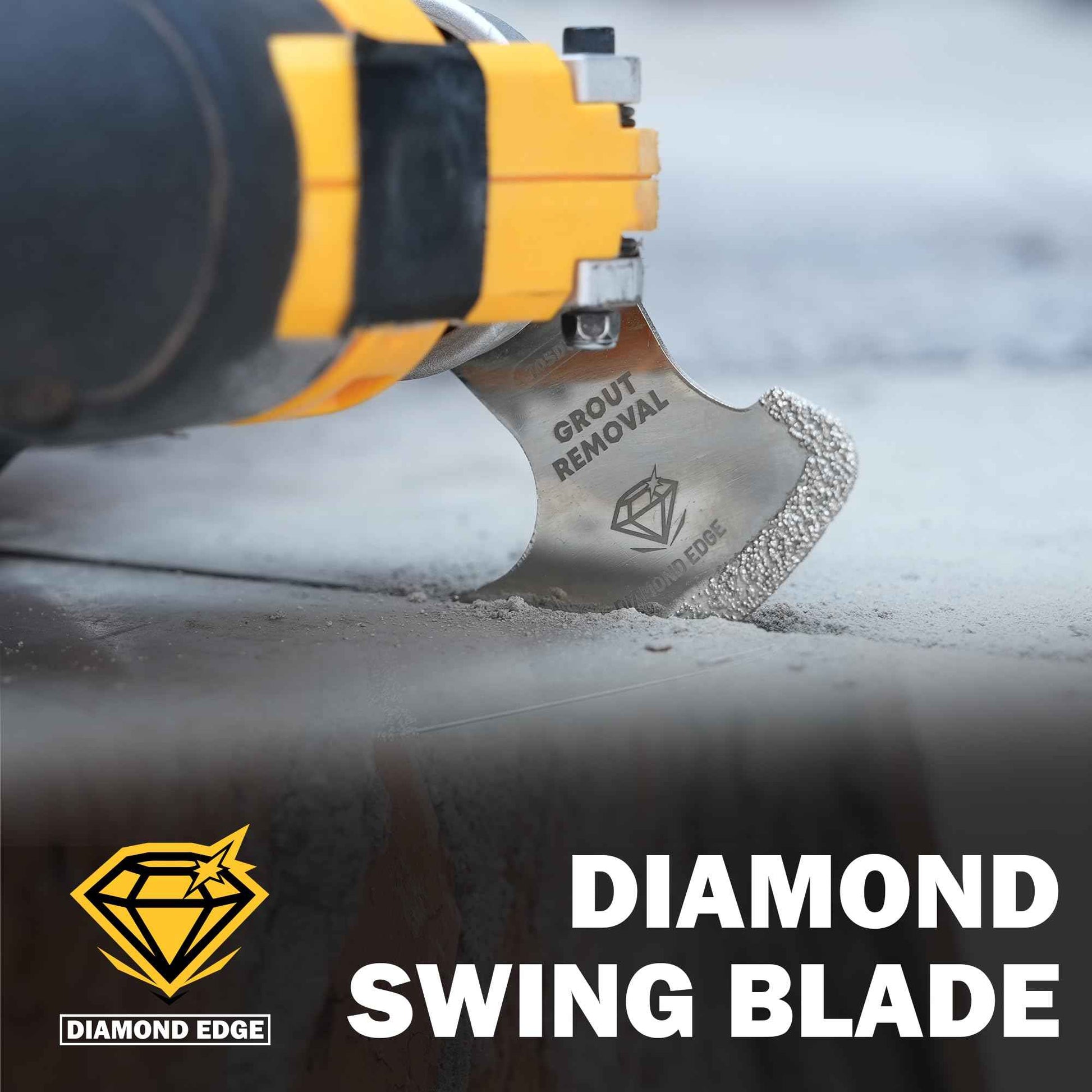 Diamond Oscillating Multi Tool Blades 5 Pcs Set, Precise & Clean Cutting for Grout Removal, Cleaning Mortar