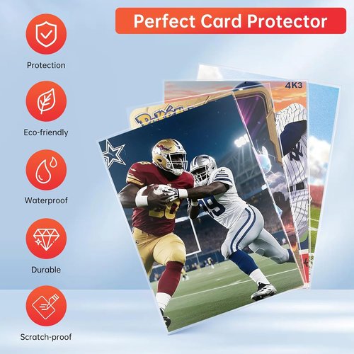 Empsun 600 Count Clear Penny Sleeves - Soft Protectors for Standard Trading Cards & Sports Cards