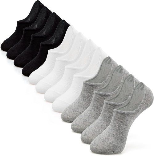 IDEGG No Show Socks - Low Cut Ankle Athletic Liner Socks for Men & Women | Anti-Slip Design