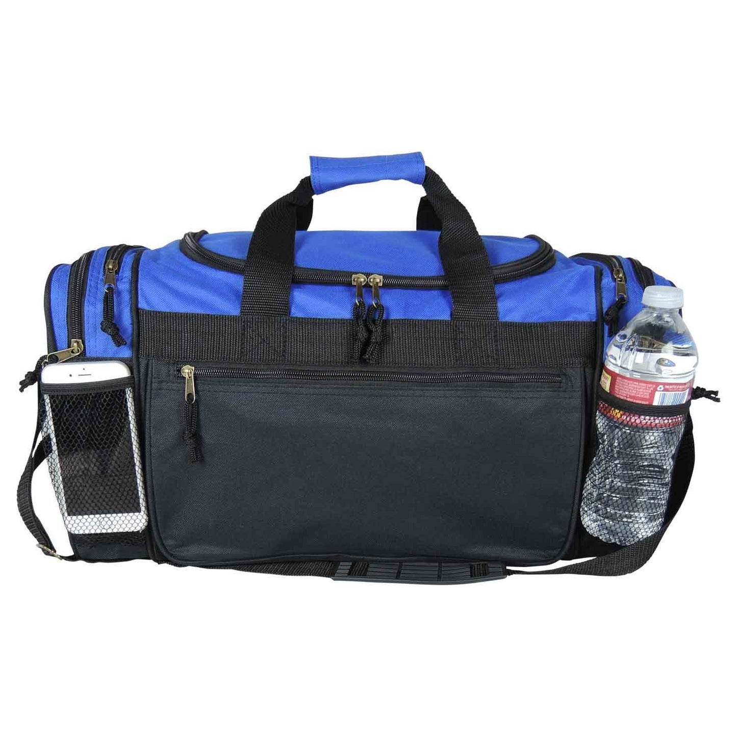 DALIX 20" Sports Duffle Bag w Mesh and Valuables Pockets Travel Gym (Royal Blue)