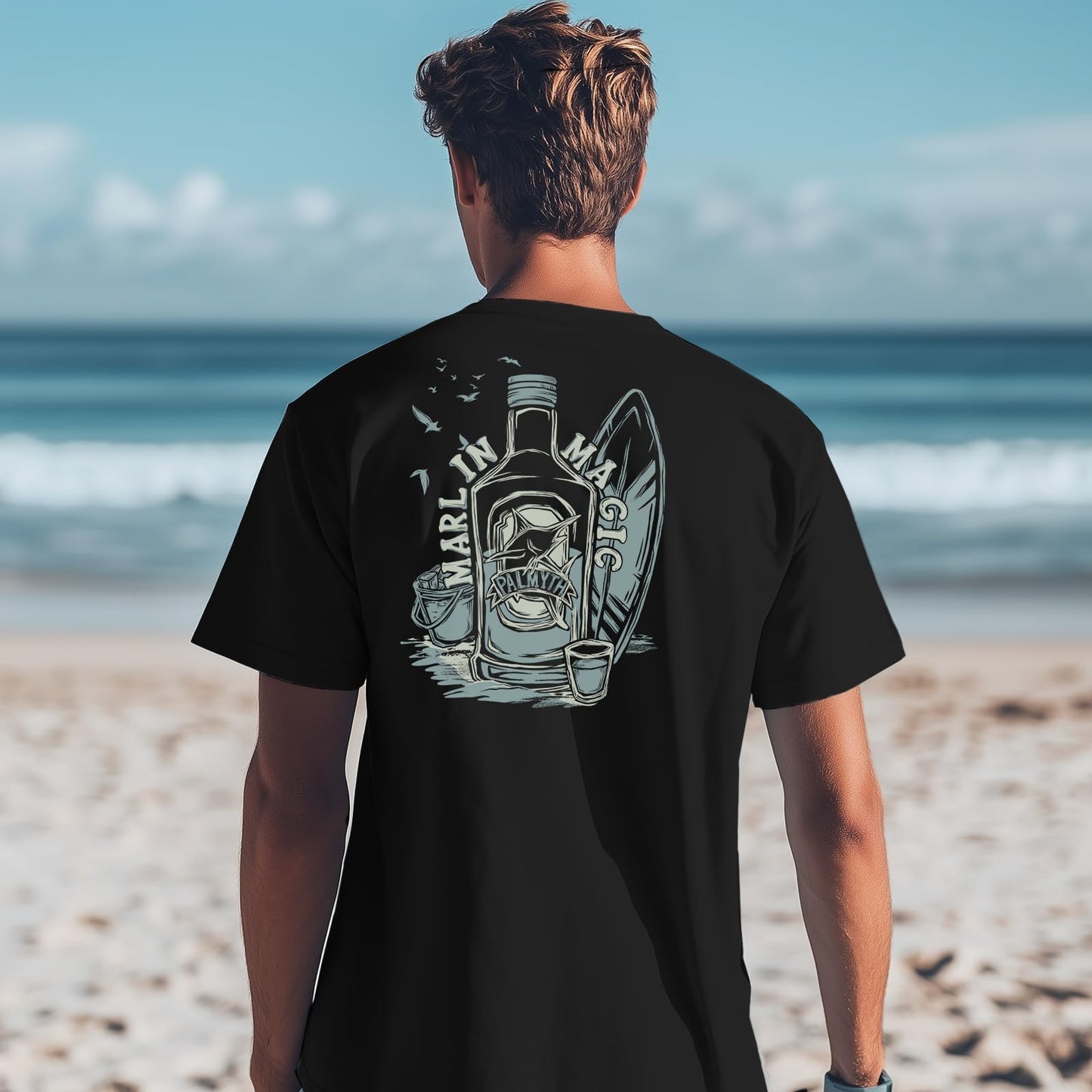 Palmyth Fishing Shirts for Men Short Sleeve UPF 50+ Quick Dry Graphic Tee