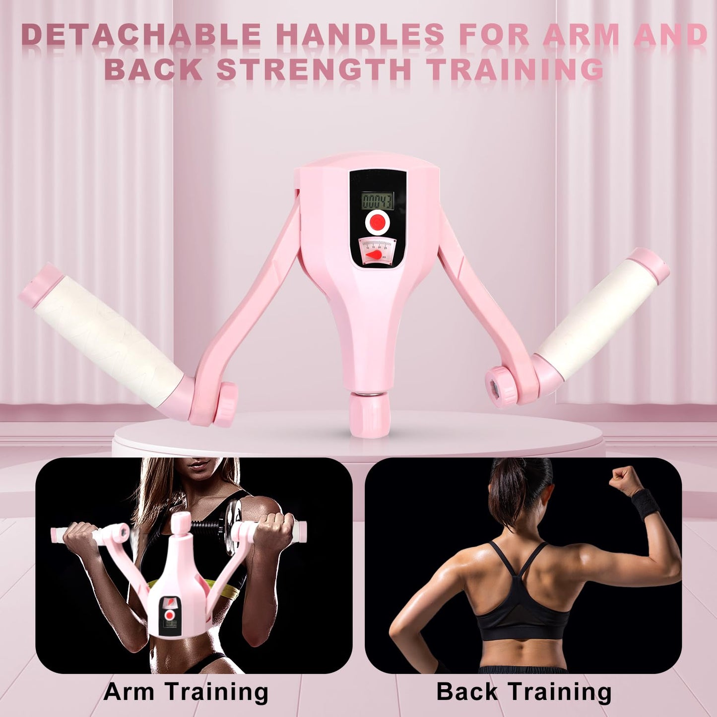 Keria Thigh Trainer Thigh Exerciser Adjustable Resistance Hip Trainer, Inner Thigh Exercise,Pelvic Floor Muscle Kegel Exerciser for Women with Resistance Band