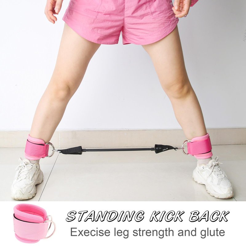 Tobefore Ankle Resistance Bands with Cuffs, Ankle Bands for Working Out, Ankle Resistance Band, 5 Resistance Levels Glutes Workout Equipment, Butt Exercise Equipment for Women Legs and Glutes