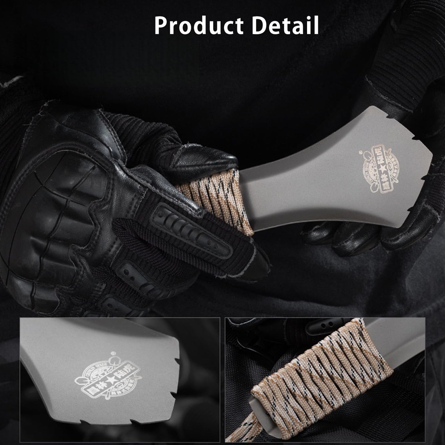 Tioneer Ultralight Backpacking Trowel TA2 Titanium Hand Camping Shovel Garden Trowel Small Potty Multitool with Anti-Slip Hand Rope for Outdoor Hiking Camping