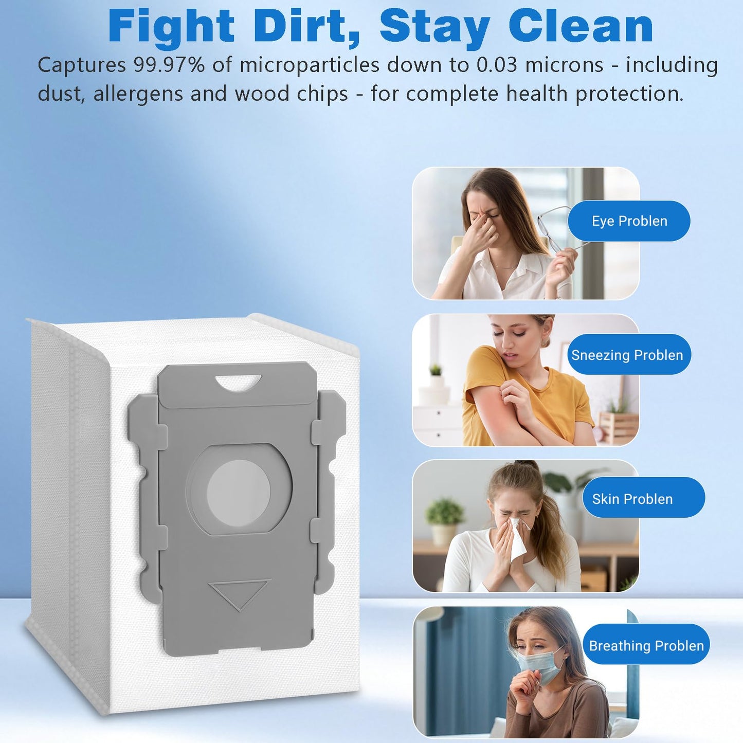 14 Pack Replacement Vacuum Bags Compatible with iRobot Roomba i & s & j Series i7, i7+, i3, i3+, i1+, i4, i4+, i6, i6+, i8, i8+, j6, j6+, j7, j7+, s9+ Combo i5, j5, j8+, j9+ Automatic Dirt Disposal