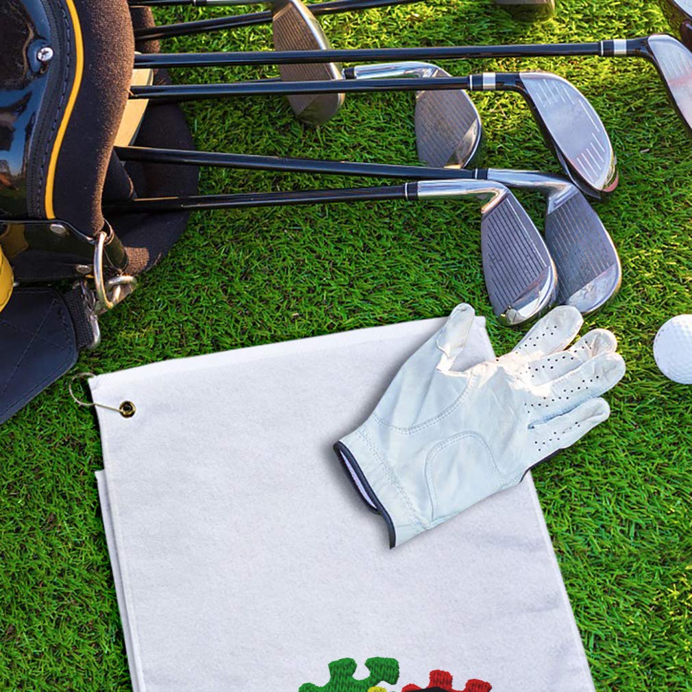 Style In Print Golf Towel Autism Dad Awareness Logo Cotton Bag Accessories White