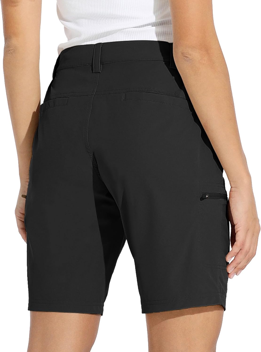 Willit Women's Hiking Cargo Shorts - Quick Dry Stretch Fabric for Active Summer Adventures | 10" Length