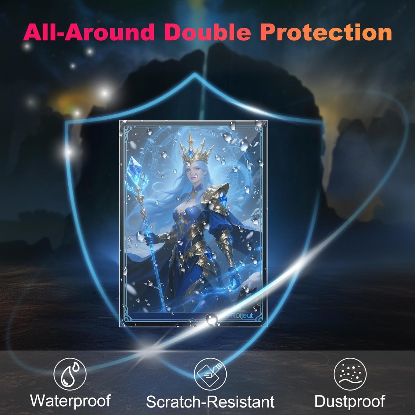 Skiennix Card Sleeves - 1200 Pack Clear Inner Sleeves for Double-Sleeving | Compatible with MTG, PKM, TCG (60 Microns)