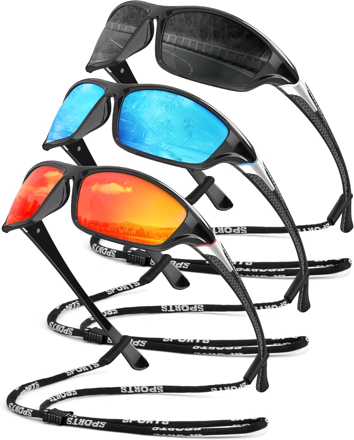 Polarized Sunglasses for Men - UV400 Sports Eyewear for Driving, Golf, Cycling & Fishing