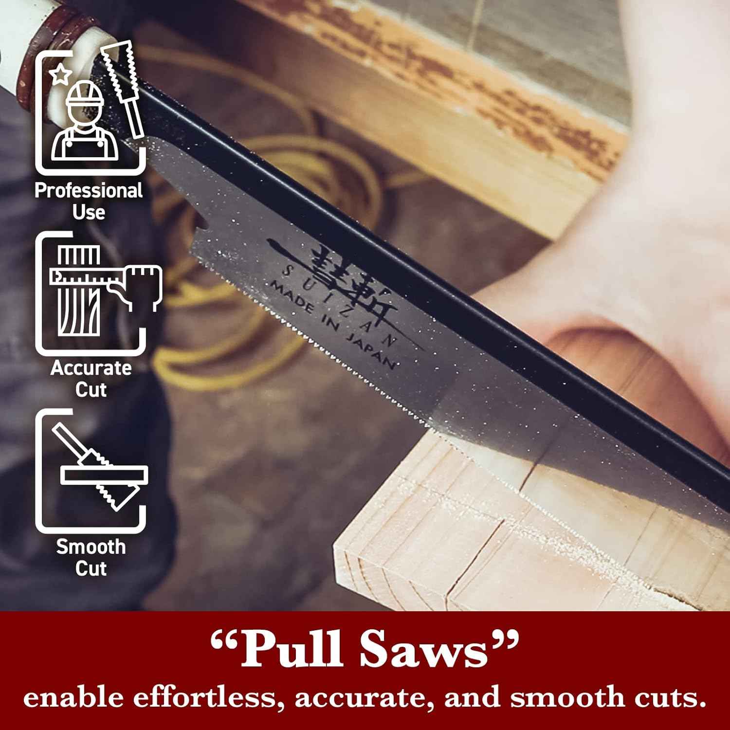 Professional Japanese Dozuki Dovetail Saw 8" - Ultra Thin 0.008" Blade for Precision Woodworking