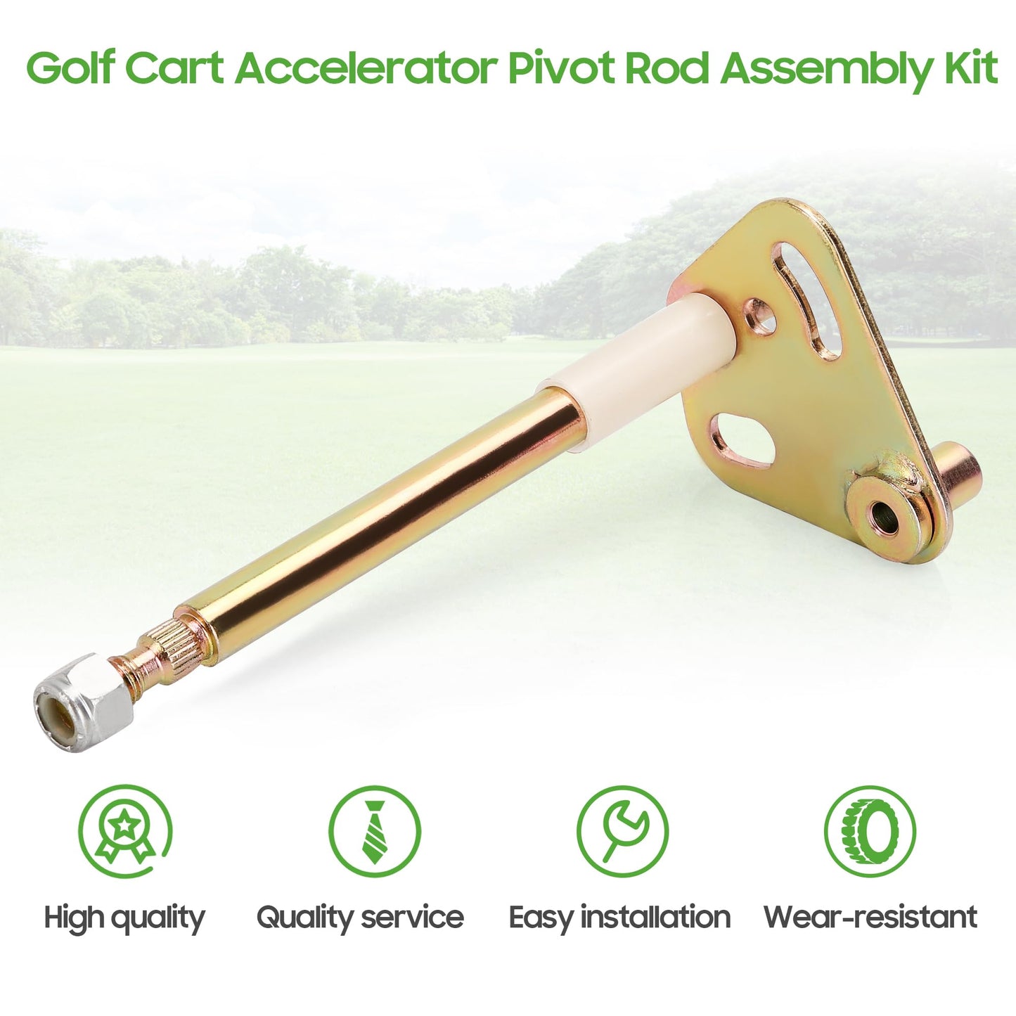 10L0L Golf Cart Accelerator Pivot Rod Assembly Kit Fits Club Car DS 1996-up Gas and Electric Models,OEM# 1020260-01, 1017325